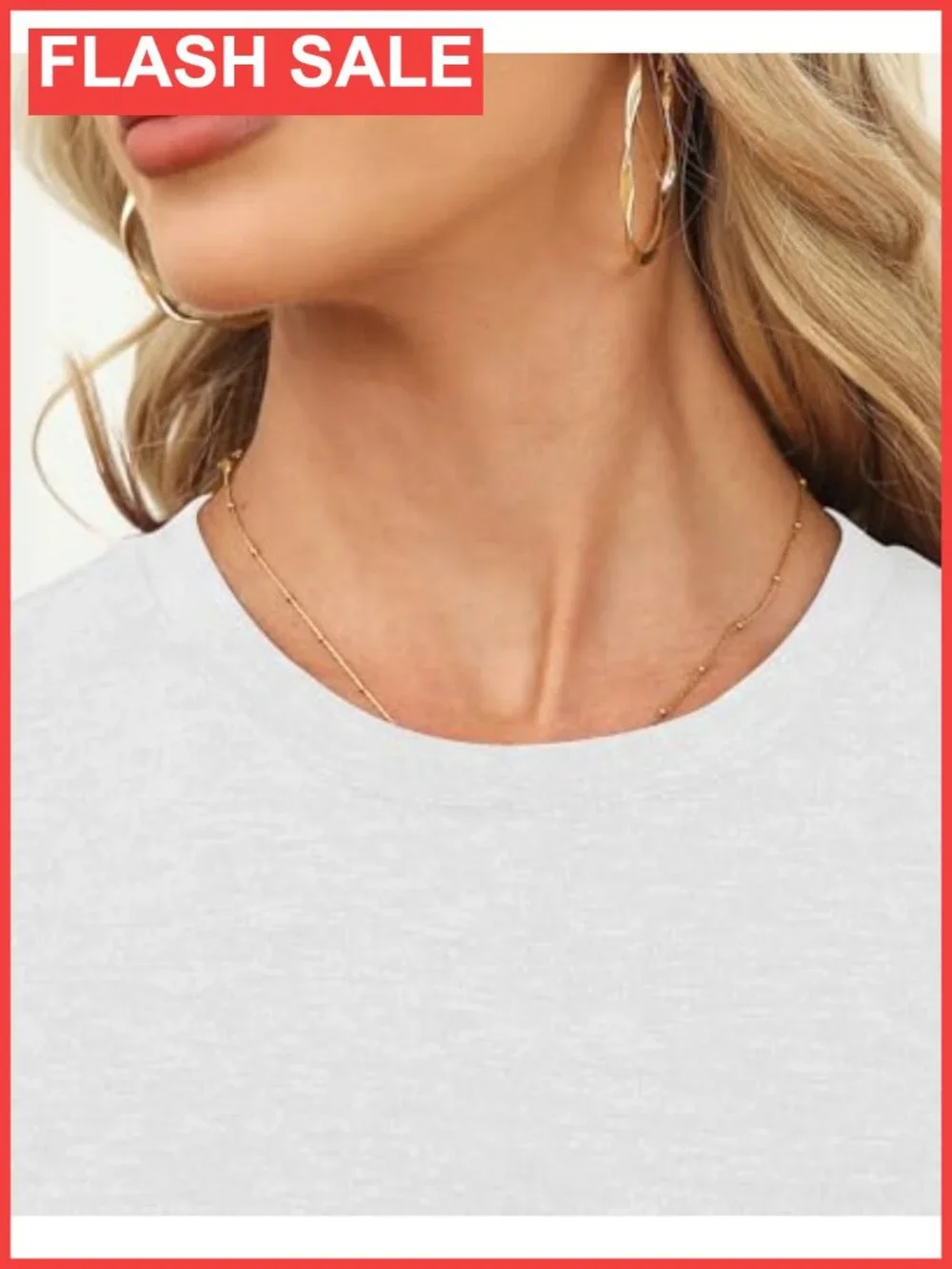 Women's Short Sleeve Crew Neck Stretch Basic T-Shirt